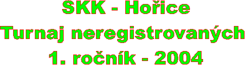 SKK - Hoice
Turnaj neregistrovanch 
1. ronk - 2004